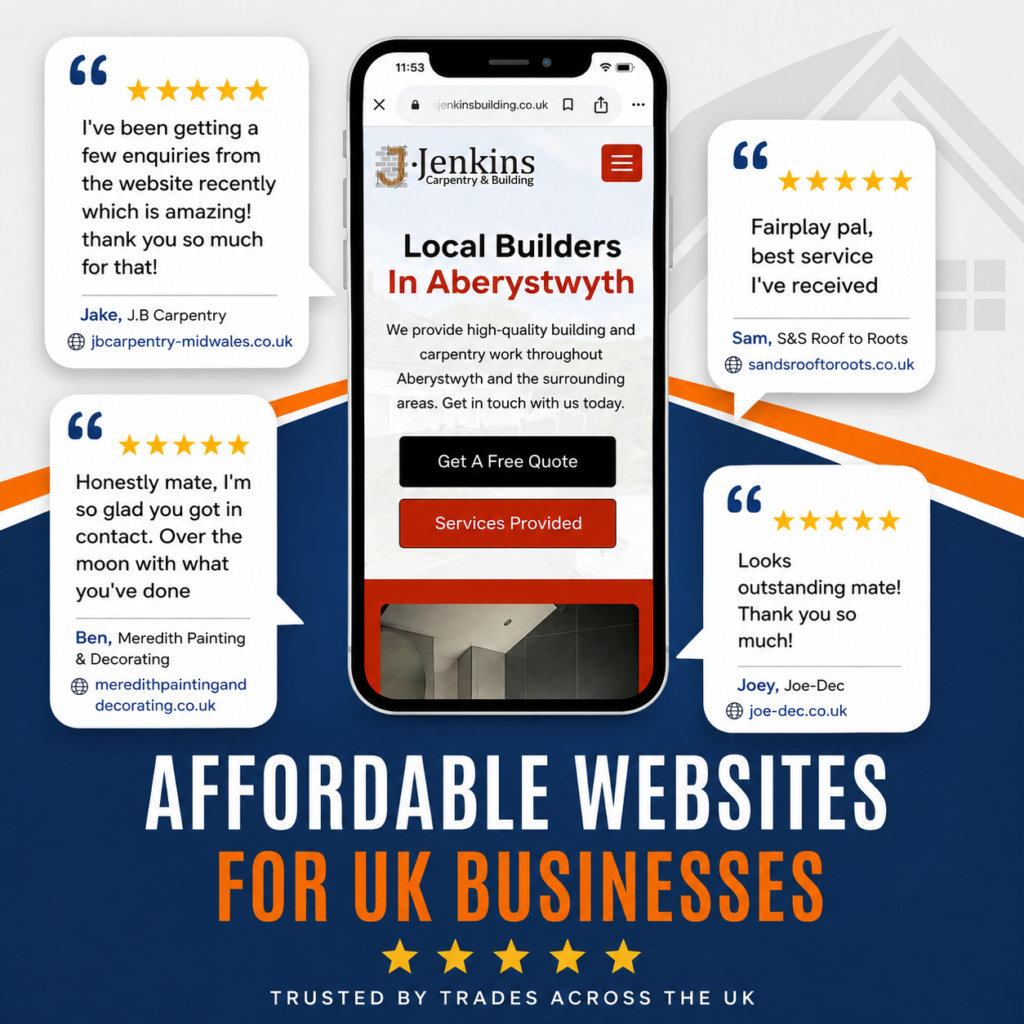 Construction web design - Web design for builders in the UK